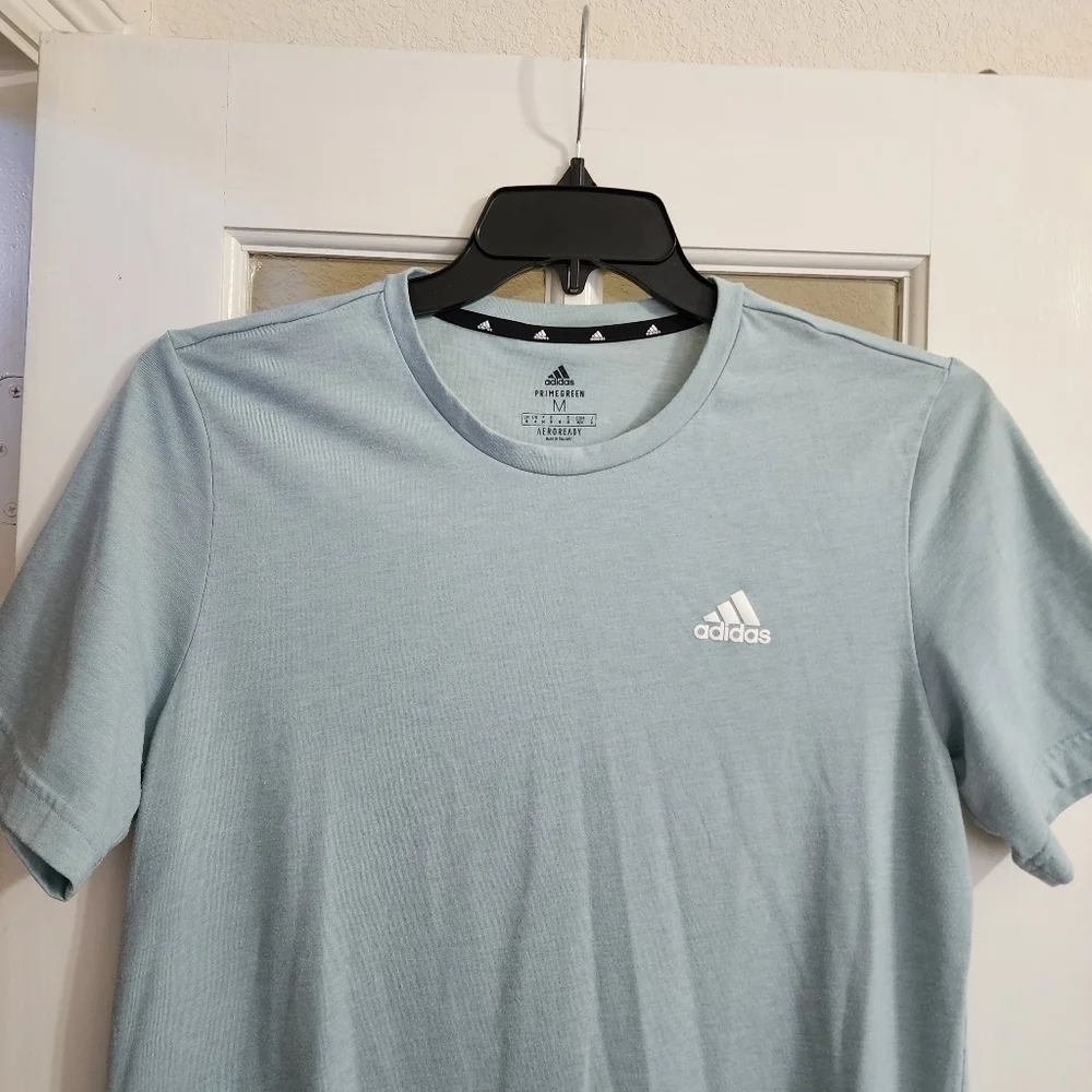 Adidas Aeroready Primegreen Men’s Medium Blue Short Sleeve Athletic Tee